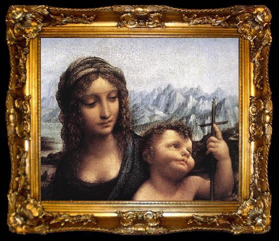 framed  LEONARDO da Vinci Madonna with the Yarnwinder, ta009-2