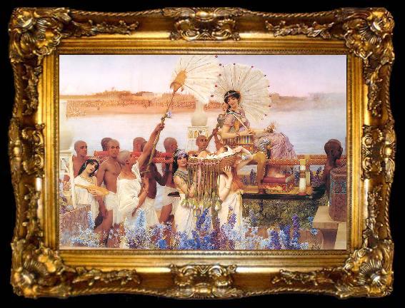 framed  Laura Theresa Alma-Tadema The finding of Moses, ta009-2