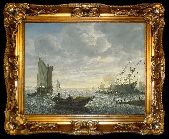 framed  Lieve Verschuier Caulking a ship, ta009-2