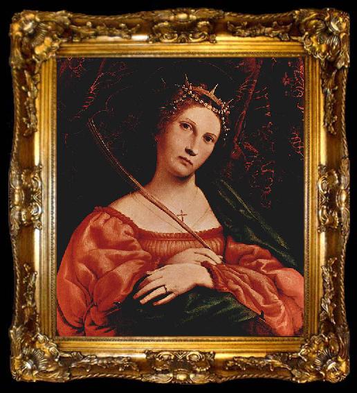 framed  Lorenzo Lotto Hl. Katharina von Alexandrien, ta009-2