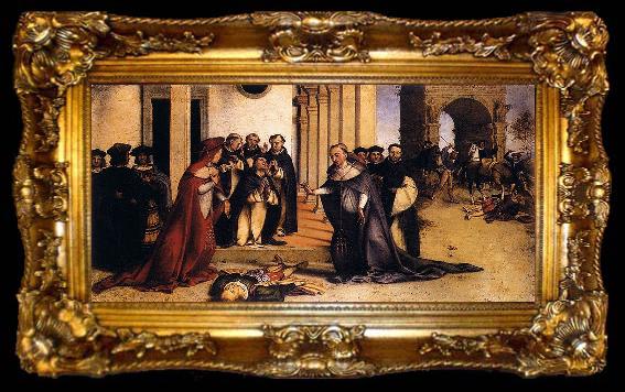 framed  Lorenzo Lotto St Dominic Raises Napoleone Orsini, ta009-2