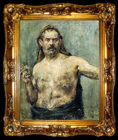 framed  Lovis Corinth Self-portrait with Glass, ta009-2