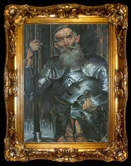 framed  Lovis Corinth Alter Mann in Ritterrustung, ta009-2