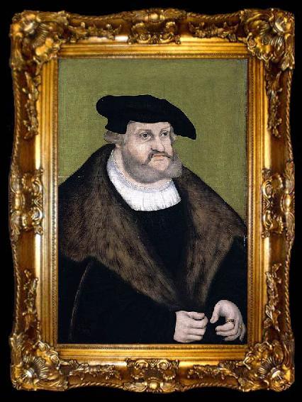 framed  Lucas Cranach the Elder Portrait of Elector Frederick the Wise in his Old Age, ta009-2
