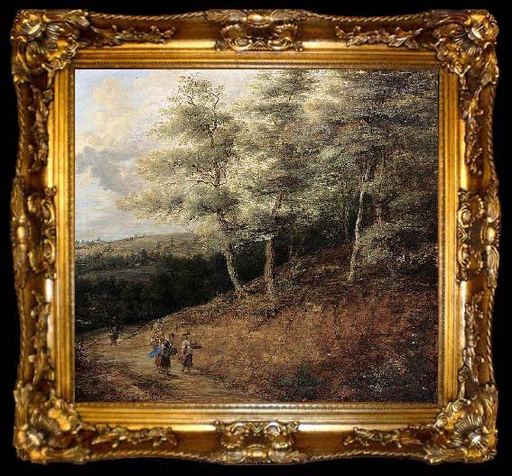 framed  Lucas van Uden Wooded Landscape, ta009-2