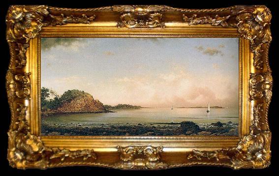 framed  Martin Johnson Heade Spouting Rock, Newport, ta009-2