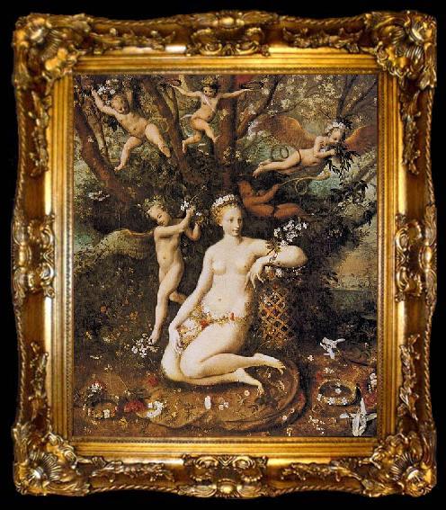 framed  Giovanni Domenico Tiepolo The Triumph of Flora, ta009-2
