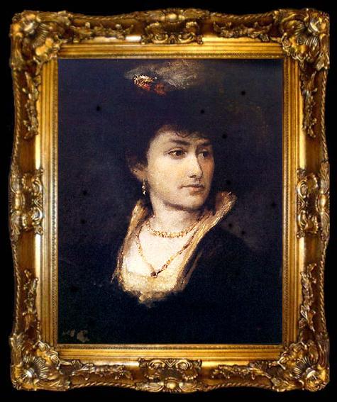 framed  Maurycy Gottlieb Portrait of Artist