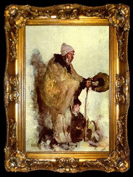 framed  Nicolae Grigorescu Bretonischer Bettler, ta009-2