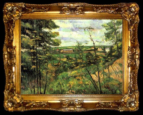 framed  Paul Cezanne Das Tal der Oise, ta009-2