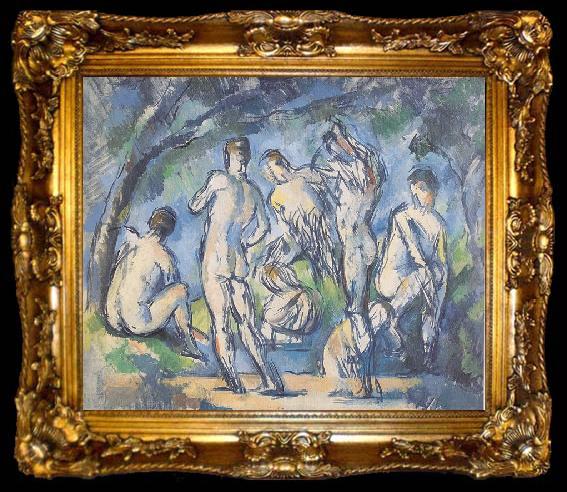 framed  Paul Cezanne Sept Baigneurs, ta009-2