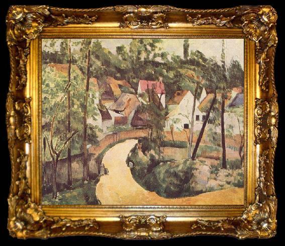 framed  Paul Cezanne Strabenbiegung, ta009-2