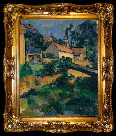framed  Paul Cezanne Turning Road at Montgeroult, ta009-2