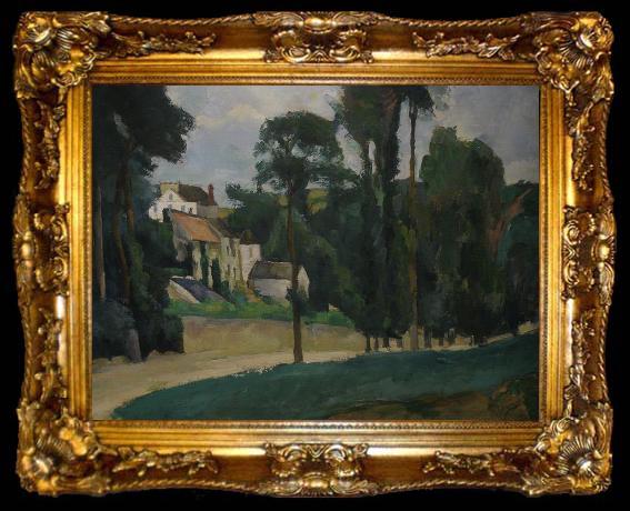 framed  Paul Cezanne Road at Pontoise By Paul Cezanne, ta009-2