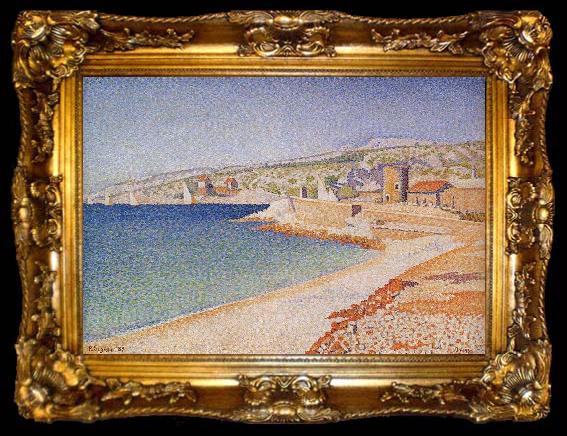 framed  Paul Signac The Jetty at Cassis, Opus, ta009-2