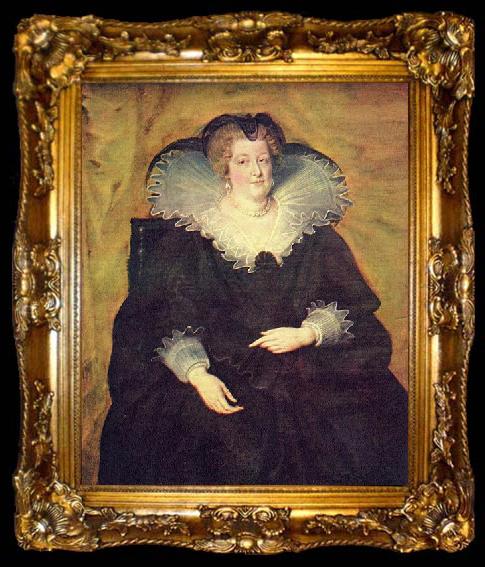 framed  Peter Paul Rubens Portrat der Maria de Medici, Konigin von Frankreich, ta009-2