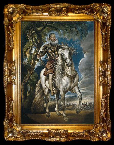 framed  Peter Paul Rubens Equestrian Portrait of the Duke of Lerma, ta009-2