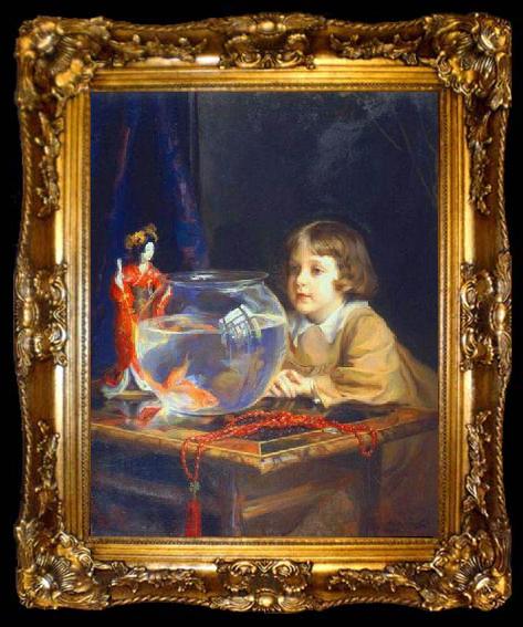 framed  Philip Alexius de Laszlo The Son of the Artist, ta009-2