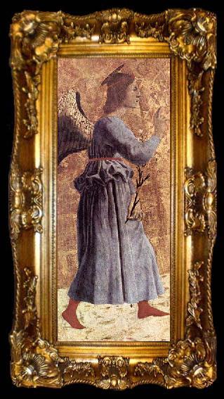 framed  Piero della Francesca Polyptych of the Misericordia: Archangel Gabriel, ta009-2