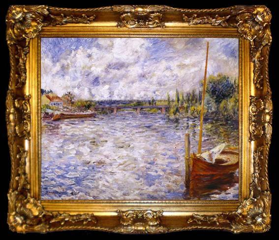 framed  Pierre Auguste Renoir The Seine at Chatou, ta009-2