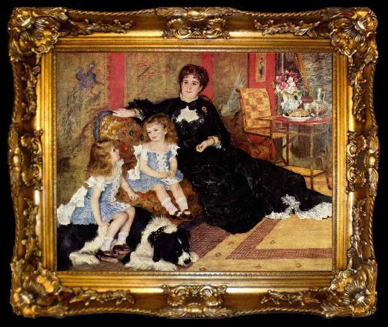 framed  Pierre-Auguste Renoir Portrat der Frau Charpentier und ihre Kinder, ta009-2