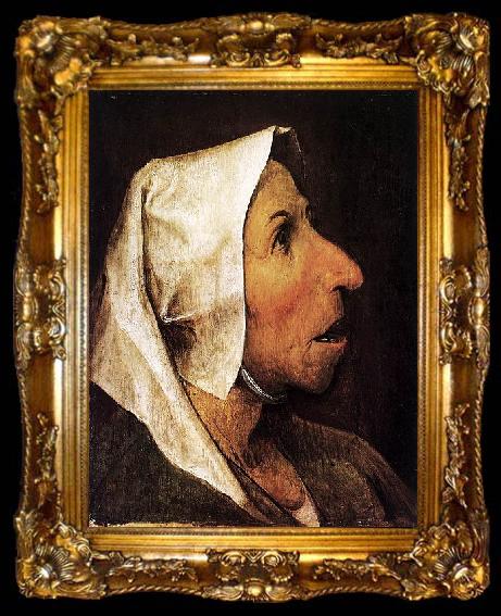 framed  Pieter Bruegel the Elder Portrait of an Old Woman, ta009-2