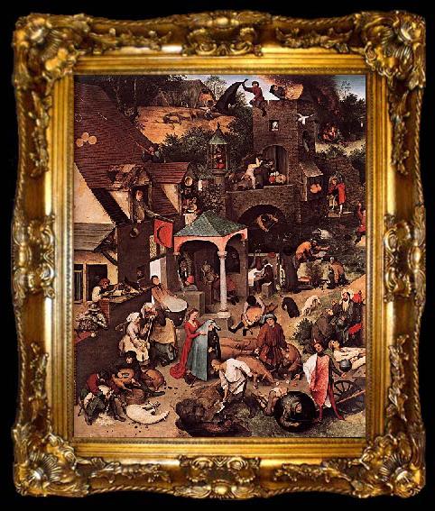 framed  Pieter Bruegel the Elder Netherlandish Proverbs, ta009-2