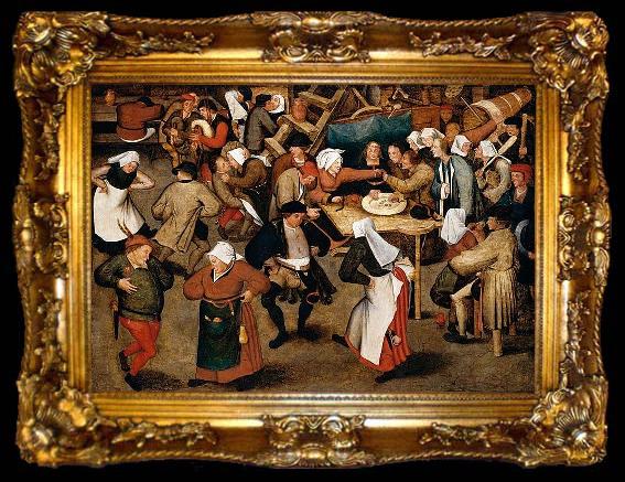 framed  Pieter Brueghel the Younger The Wedding Dance in a Barn, ta009-2