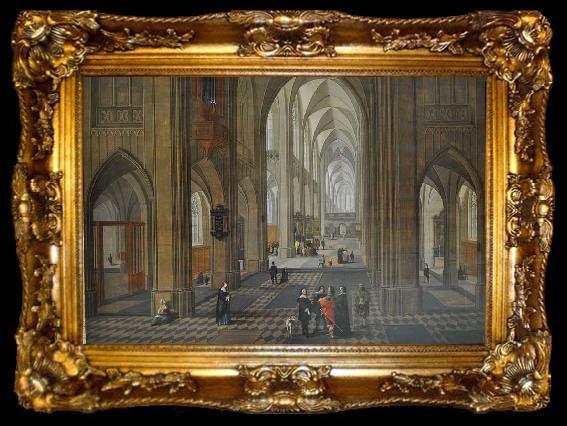 framed  Pieter Neefs View of the interior of a church, ta009-2