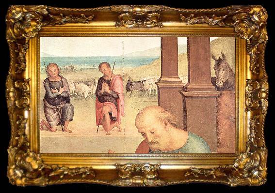 framed  Pietro Perugino Anbetung der Hirten, ta009-2