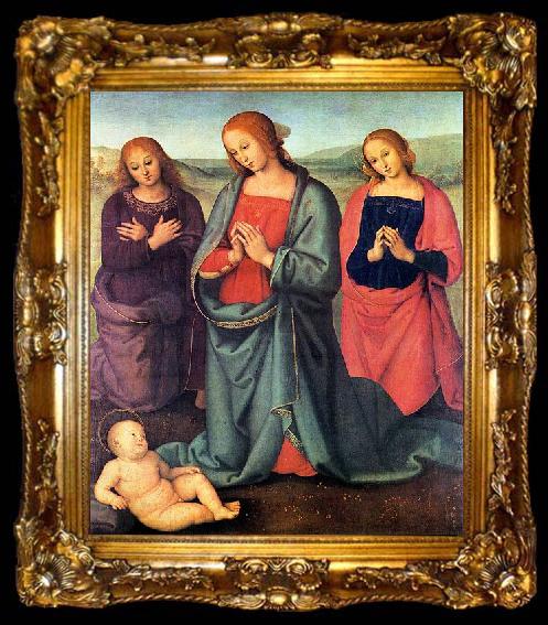 framed  Pietro Perugino Madonna with Saints Adoring the Child, ta009-2