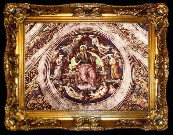 framed  Pietro Perugino God the Creator and Angels, ta009-2