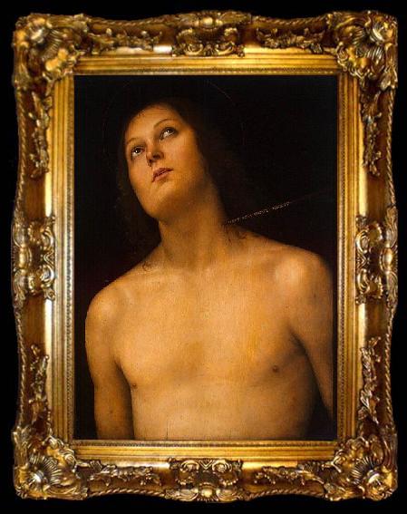 framed  Pietro Perugino Bust of St Sebastian, ta009-2