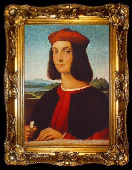 framed  RAFFAELLO Sanzio Portrait of Pietro Bembo, ta009-2