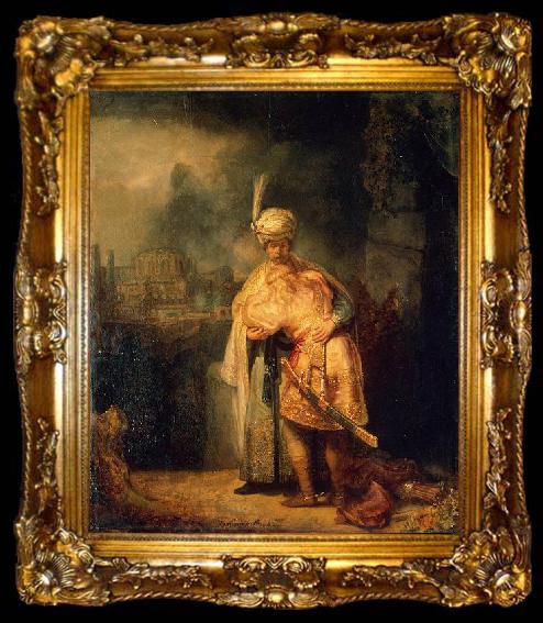 framed  Rembrandt Peale Biblical Scene, ta009-2