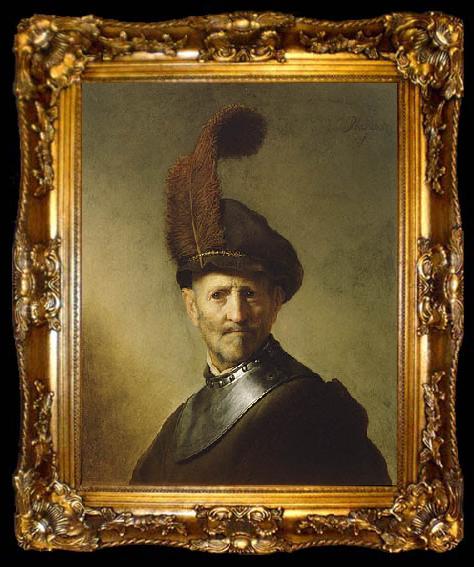 framed  Rembrandt Peale An Old Man in Military Costume, ta009-2