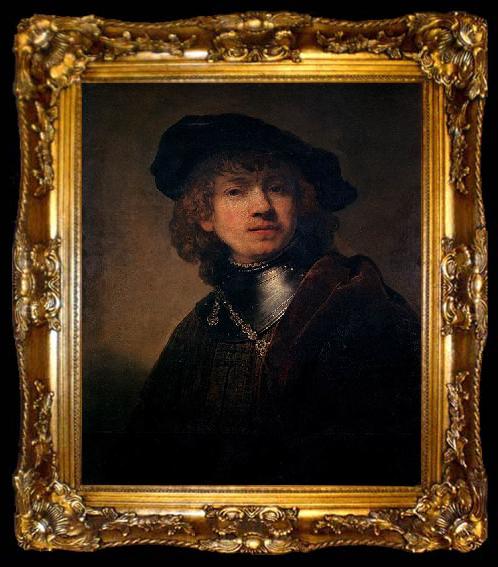 framed  Rembrandt Peale Self portrait as a Young Man, ta009-2