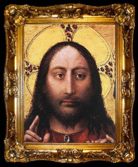 framed  Robert Campin Blessing Christ and Praying Virgin, ta009-2