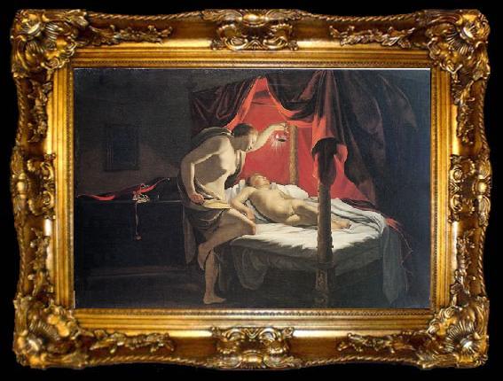 framed  Simon Vouet Psyche et lamour, ta009-2