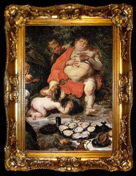 framed  Simon de Vos Allegorical Scene, ta009-2