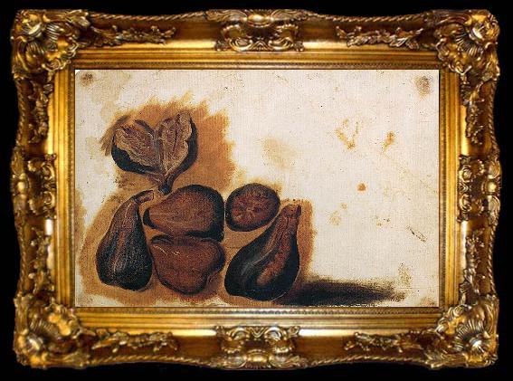 framed  Simone Peterzano Still-Life of Figs, ta009-2