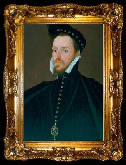 framed  Steven van Herwijck Portrait of Henry Carey, 1st Baron Hunsdon, ta009-2