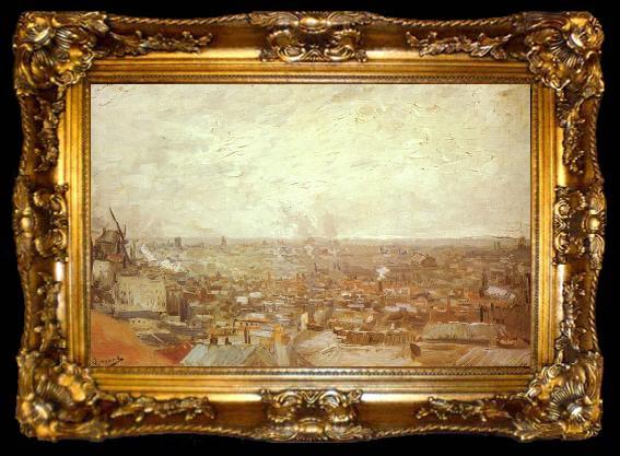 framed  Vincent Van Gogh Blick vom Montmartre, ta009-2