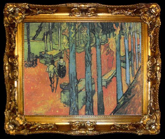 framed  Vincent Van Gogh fallende Blatter, ta009-2