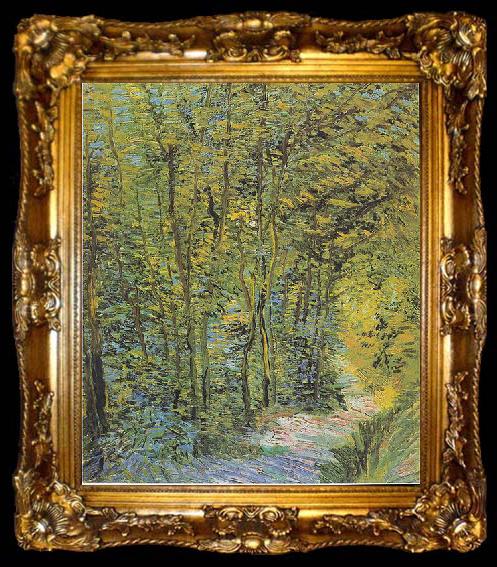 framed  Vincent Van Gogh Forest-way, ta009-2