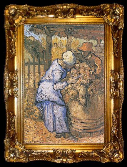 framed  Vincent Van Gogh The shearer, ta009-2