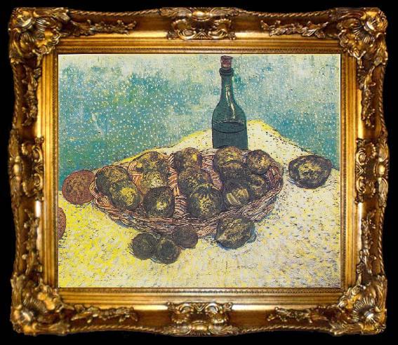 framed  Vincent Van Gogh Still Life with Bottle, ta009-2