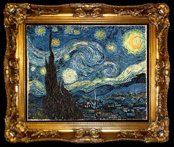 framed  Vincent Van Gogh The Starry Night, ta009-2