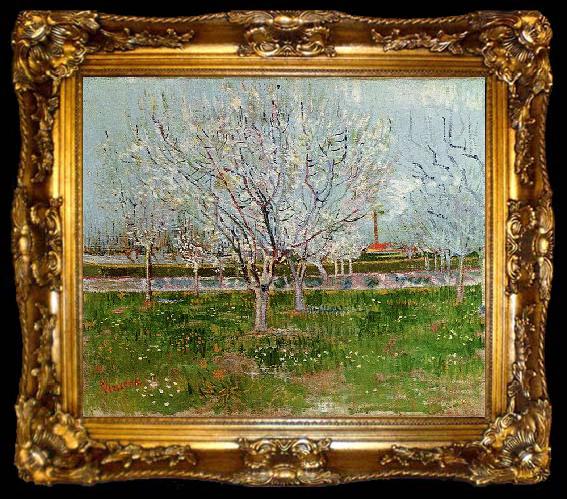 framed  Vincent Van Gogh Bluhender Obstgarten, ta009-2
