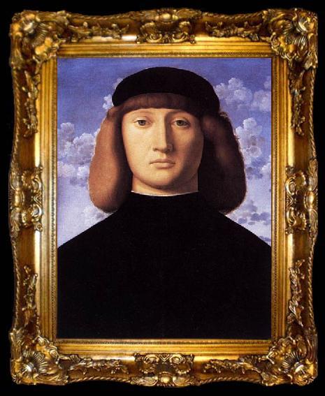 framed  Vincenzo Catena Portrait of a Young Man, ta009-2